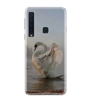 Samsung Galaxy A9 2018 Kılıf Desenli Silikon Güzel Kılıf Swan 1343