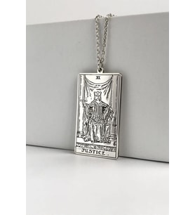 Tarot (the Justice) Adalet Gümüş Kolye