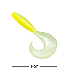Silikon Kurt Sahte Yem - 60mm - Sarı/Beyaz - Yumy (18065-463)