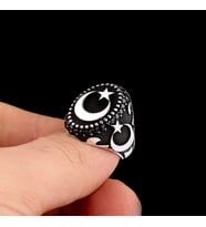 Ayyıldız Model Mikro Taşlı 925 Ayar Gümüş Yüzük