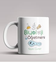 Kişiye Özel Biyoloji Öğretmeni Tasarımlı Beyaz Renk Kupa Bardak 5