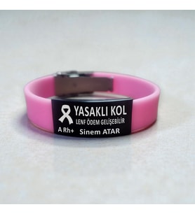 Kişiye Özel Tıbbi Acil Durum Yasaklı Kol Lenf Ödem - Alerji - Tip 2 Diyabet - Alzheimer - Epilepsi -Demans - Kalp Hastası - Kan grubu - Kalp Pili