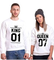 Tshirthane King 01 Queen Sevgili Kombinleri Sweatshirt Kombini (Tek Ürün Fiyatıdır.)