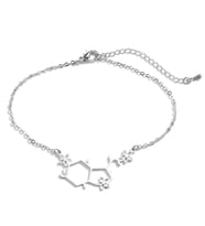 Çiçekli Serotonin Hormon Gümüş Bileklik 925K