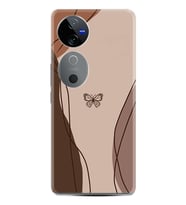 Vivo V40 5G Kılıf Boutique Baskılı Resimli Kahve Kelebek Pcode -038