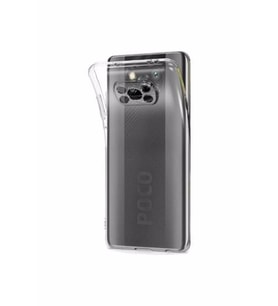 Xiaomi Poco X3 ile Uyumlu Kamera Korumalı Şeffaf Tıpalı Silikon Kılıf