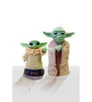 Baby Yoda  Master Yoda  2 li Set Mandalorian 12K Detaylı Reçine (Plastik Değil)