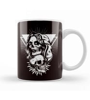 Santa Muerte Dead Sugar Skull Female Deity Satanic Mexican Kupa Bardak Porselen