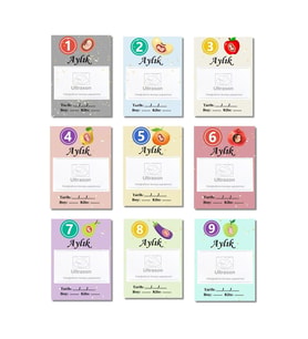 Gifttime Hamile Anne Ultrason Anı Kartı - Aylık Hamilelik Fotoğraf Çekim Kartları
