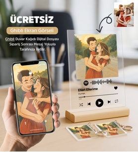 Ghibli Style Efekti Spotify Plak 2 Anahtarlık Hediye (Model 1)