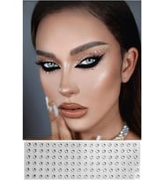 Yüz Taşı Kristal - Burun, Vücut Taşı, Tattoo Makyaj Taşı, Yapışkanlı, 24 Adet