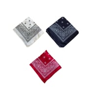 %100 Pamuklu Klasik Desen Unisex 3lü Bandana Seti Renkli Bandana Etnik Desenli A Kalite Bandana