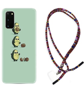 Samsung A02S A03S A10 A12 A13 A21S A22 Kılıf Boyun Asklı Rasta Silikon Avokadolar1352