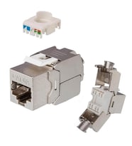 Powermaster PM-29567 CAT7 10Gbps Toolless Keystone Jack Full Metal Zırhlı Konnektör