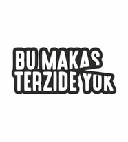 Bu Makas Terzide Yok Araba Sticker siyah 19x4 CM (Siyah-Siyah)
