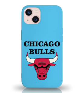 Apple iPhone 13 Uyumlu Lansman Kılıf Chicago Bulls Tasarımlı Altı Kapalı İçi Kadife Kaplı  Kapak (Şeffaf)