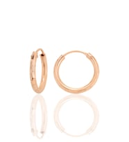 Gümüş rose lazer kesimli 16 mm halka küpe SGTL12748ROSE