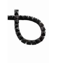 Hematit Doğal Taş Mat Siyah Piramit Kesim 8x8mm Dizi [AA]