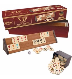Ahşap Okey Takımı Star Vip Ahşap Okey Takımı Koyu Renk
