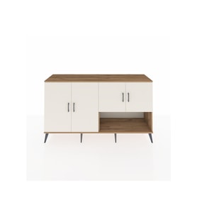Kronos Konsol 6 Raflı 4 Kapaklı 176x59x99 Çam-Aytaşı/Antrasit