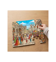 Venedik Sokakları Tasarımlı 24 Parça Ahşap Çocuk Puzzle