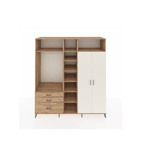 Kronos Dolap 10 Raflı 3 Çekmeceli 2 Askılı 220x59x243 Çam-Aytaşı/Çam