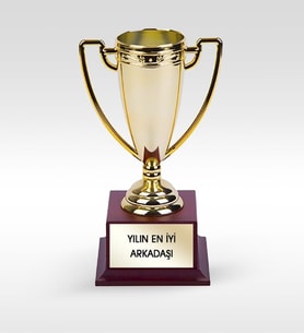BK Gift Kişiye Özel Mesajlı Ödül Kupası (22 Cm.)