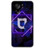 Xiaomi Mi 13T Kılıf HD Desen Baskılı Arka Kapak - Dark Neon Yaprak Ü Harfi