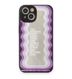 IPHONE 14 UYUMLU AYNALI MIRROR KAMERA KORUMALI DESENLİ TELEFON KILIF