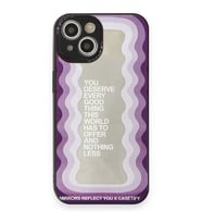 IPHONE 14 UYUMLU AYNALI MIRROR KAMERA KORUMALI DESENLİ TELEFON KILIF