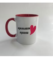 Aşkoların Aşkosu Baskılı Kırmızı Mega Sevgililer Günü Kupası