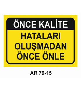 İŞ GÜVENLİĞİ UYARI LEVHASI 1 ADET PVC 21 X 29CM