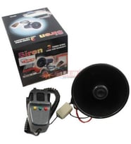 Carub Siren 12V 3 Sesli Elktrnk Mikrofon Krbn (Beyaz-A.Gri)