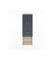 Hyperion Dolap 2 Raflı 2 Çekmeceli Tek Askılı 60x44x195 Aytaşı-Antrasit