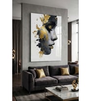Kırılmaz Cam Tablo 5mm (Kalın) - Ev İşyeri Duvar Dekorasyonu - Soyut MODERN Tasarımlar (DİKEY) (Çok Renkli)