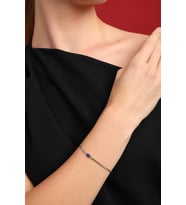 Balık Sırtı Bileklik Blur Opal Taşlı 17+3 cm En 3 mm