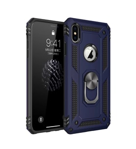 İphone X Kılıf Sofya Yüzüklü Kapak - Lacivert