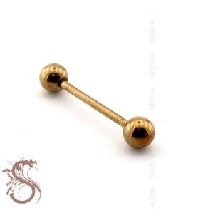TOP UÇLU VÜCUT PİERCİNG 25 MM GOLD TONE KULAK P356
