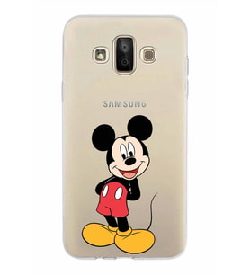 Samsung Galaxy J7 Duo Kapak Mickey Mouse Tasarımlı Şeffaf Silikon Kılıf