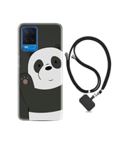 A54 Kılıf Silikon Ipli Boyun Askılı Desenli Hello Panda 1709