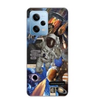 Redmi Note 12 Pro 5G Uyumlu Astrophilia Uzay Kolaj Tasarımlı Şeffaf Telefon Kılıfı