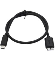 Type C To Micro B 3.0 Kablo 1 Metre Siyah Renk Hızlı Veri Aktarım Kablosu Micro B Harici Harddisk K