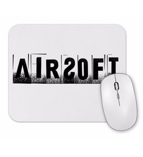 Airsoft Gamer White Mouse Pad