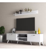 Mega 180 lik L Raflı Tv Ünitesi Beyaz - TVU0101