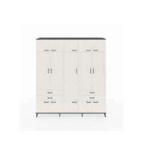 Hyperion Gardrop 11 Raflı 4 Çekmeceli 2 Askılı 220x44x243 Antrasit-Aytaşı/Aytaşı