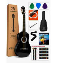 Florancia Tam Boy 4/4 Klasik Gitar Seti 39'' Siyah