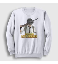 Presmono Unisex Beyaz Cartoon Pubg Sweatshirt 29950tt