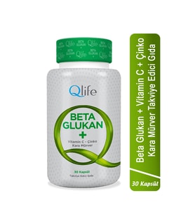 Beta Glukan - C Vitamini ve Çinko ve Kara Mürver 30 Kapsül