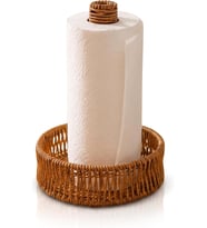 Doğal Rattan Kağıt Havluluk Masaüstü Havlu Standı Dekoratif Havluluk