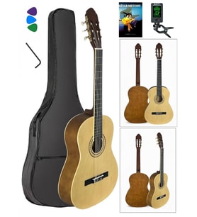 Victor Klasik Gitar Seti Naturel Renk ( Mat Cila )